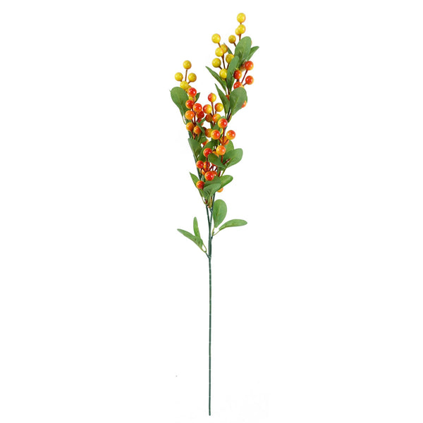 Artificial Foliage Orange Berry Spray 70cm