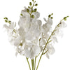 Pack of 6 x 100cm Artificial Phalaenopsis Orchid White Stem - Premium Quality