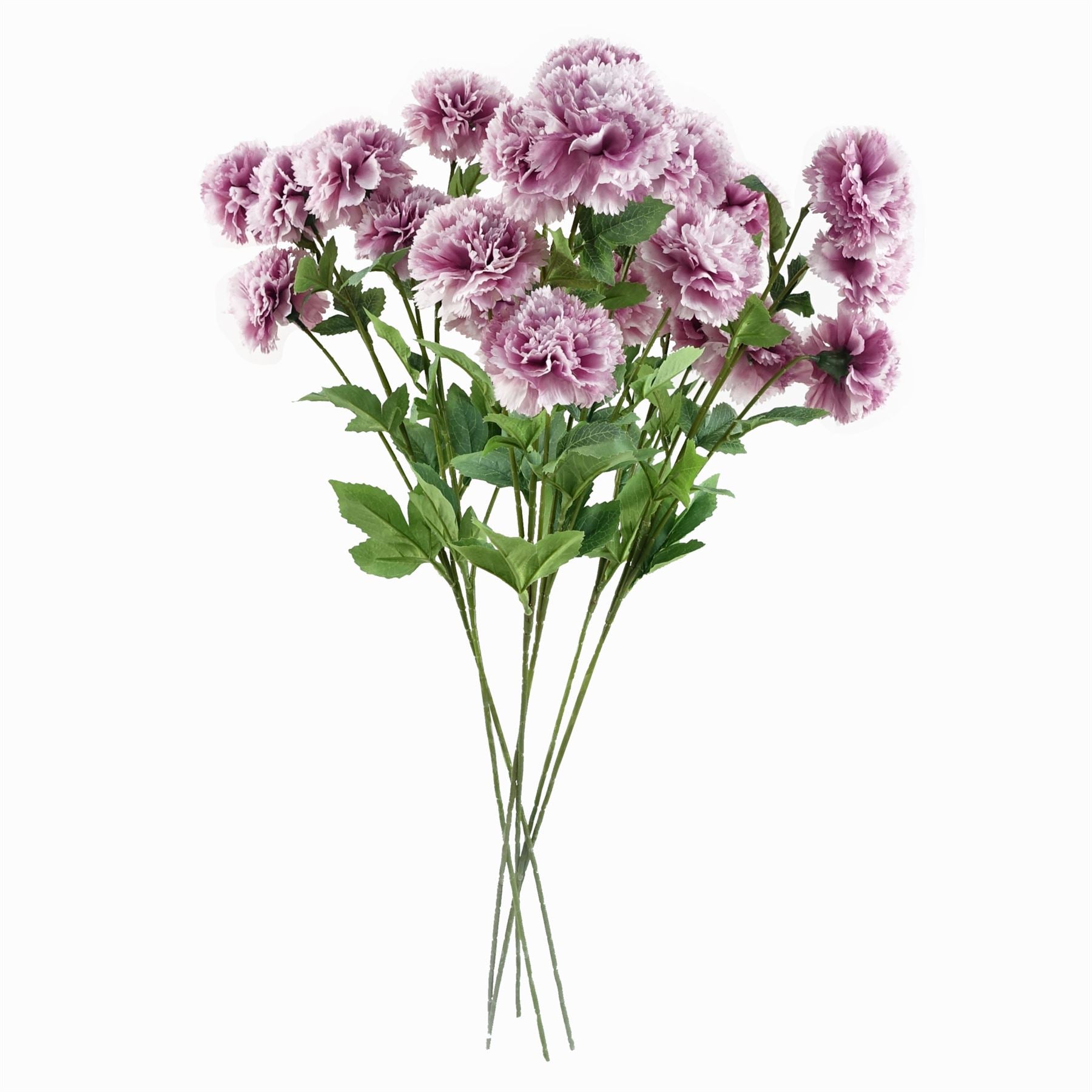 Pack of 6 x Artificial Flowers Pink Carnation Stem - 4 Flowers 70cm