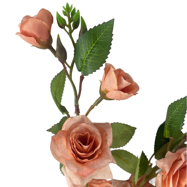 Pack of 6 x 90cm Artificial Pink Rose Stem