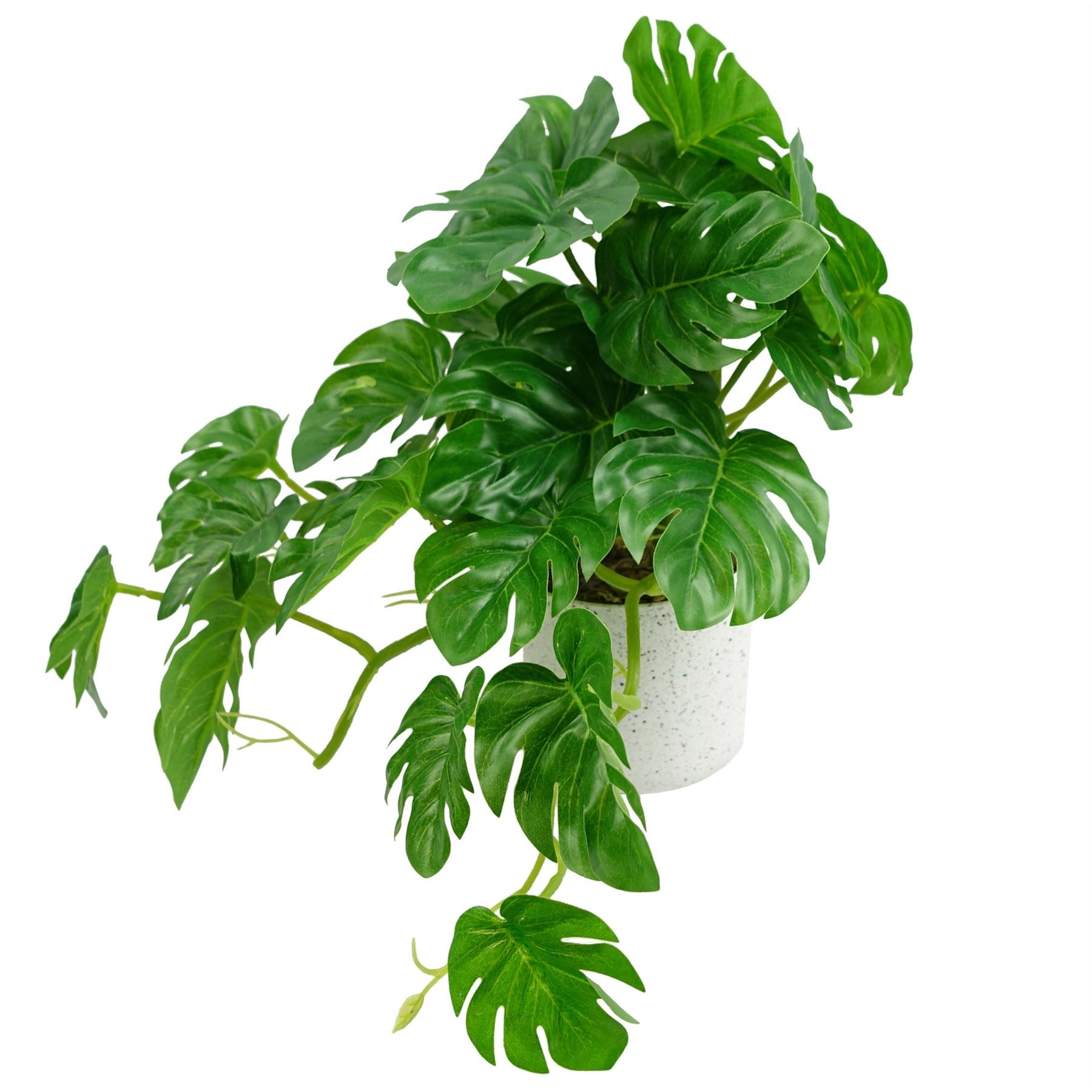 30cm Artificial Green Potted Monstera Trailing Plant