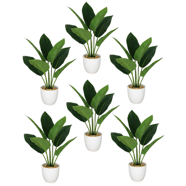 Pack of 6 x 45cm Artificial Aureum Plant - Premium Quality