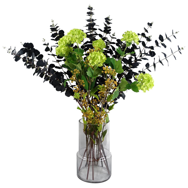 Pack of 6 x Artificial Foliage Black Eucalyptus Foliage Stem 80cm