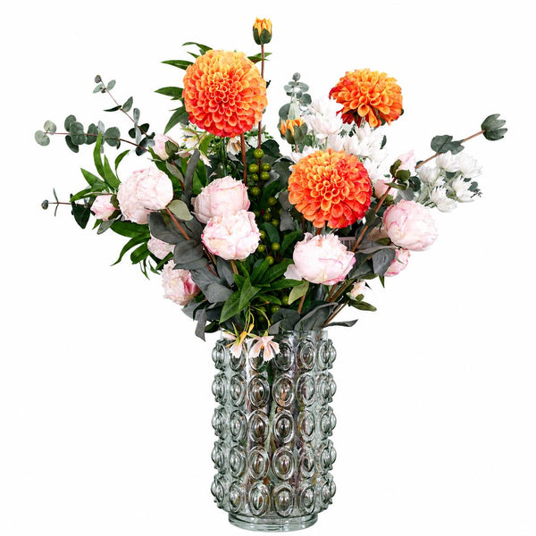 Leaf 75cm Dahlia Peony Artificial Foliage Retro Vase