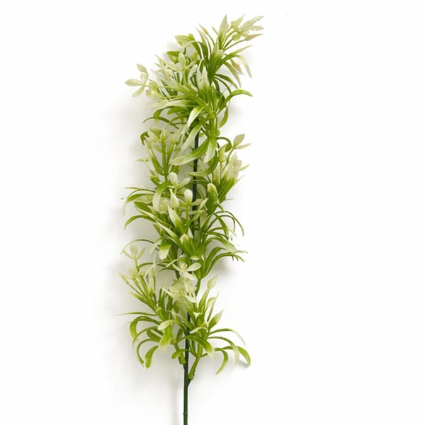 Pack of 6 x 48cm Artificial White Blossom Spray Stem