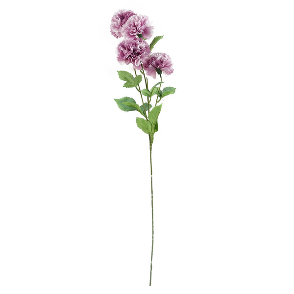 Pack of 6 x Artificial Flowers Pink Carnation Stem - 4 Flowers 70cm