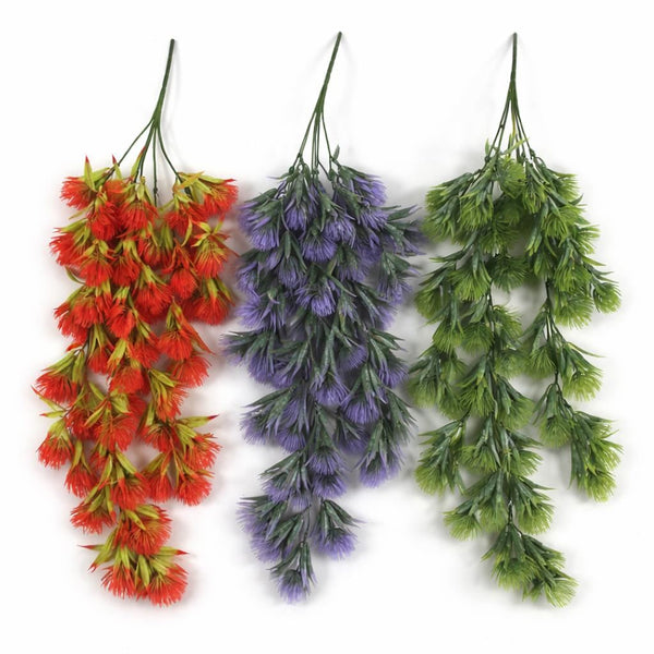 75cm Artificial Purple Thistle Trailing Hanging Plant Faux Floral - Premium Quality