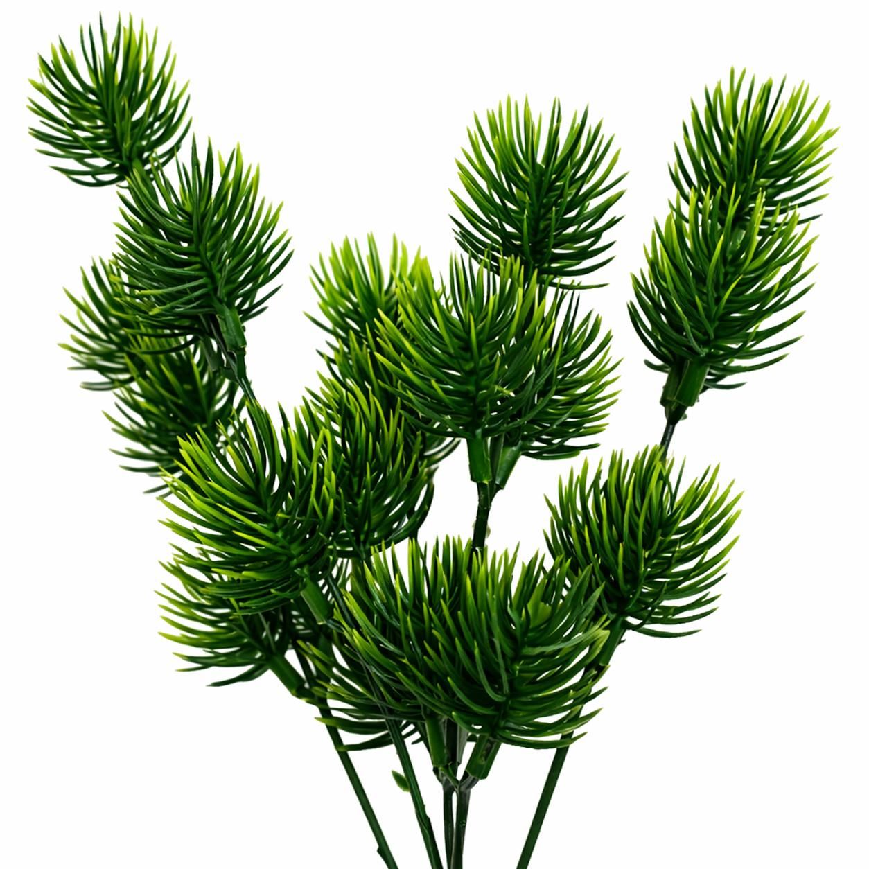 Pack of 6 x 30cm Artificial Cedrus Libani Pine Style Foliage Plant Stem