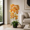 Large Yellow Artificial  Orchid Plant Artifcial 41 REAL TOUCH flowers Botanik