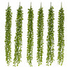 Pack of 6 x 90cm Artificial Trailing Green Leaf Hanging Plant Faux Foliage Garland