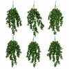 Pack of 6 x 75cm Artificial Trailing Round Botanik Hanging Foliage Plant - Deep Forest Green - Premium Quality
