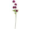 Pack of 6 x 50cm Dahlia Pompom Pink Artificial Stem - Premium Quality