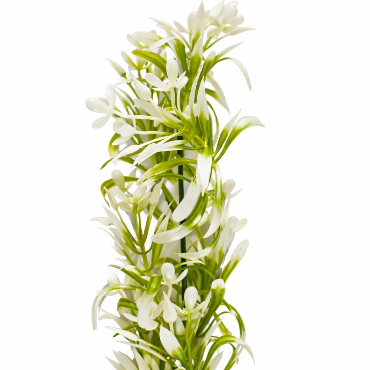 Pack of 6 x 48cm Artificial White Blossom Spray Stem