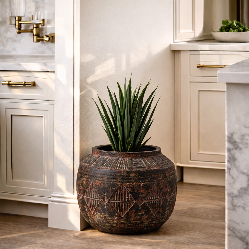 Large Planters Plant Pots Aztec Diamond Large Planter 27cm x 36cm Botanik