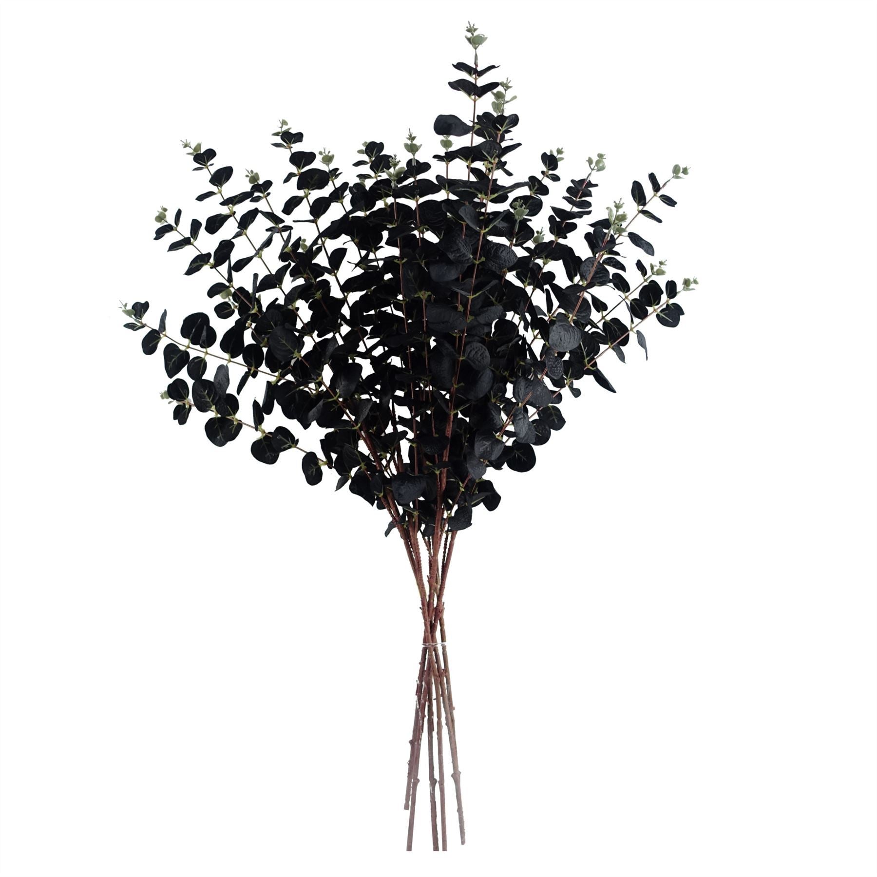 Pack of 6 x 80cm Black Eucalyptus Foliage Stem - Premium Quality