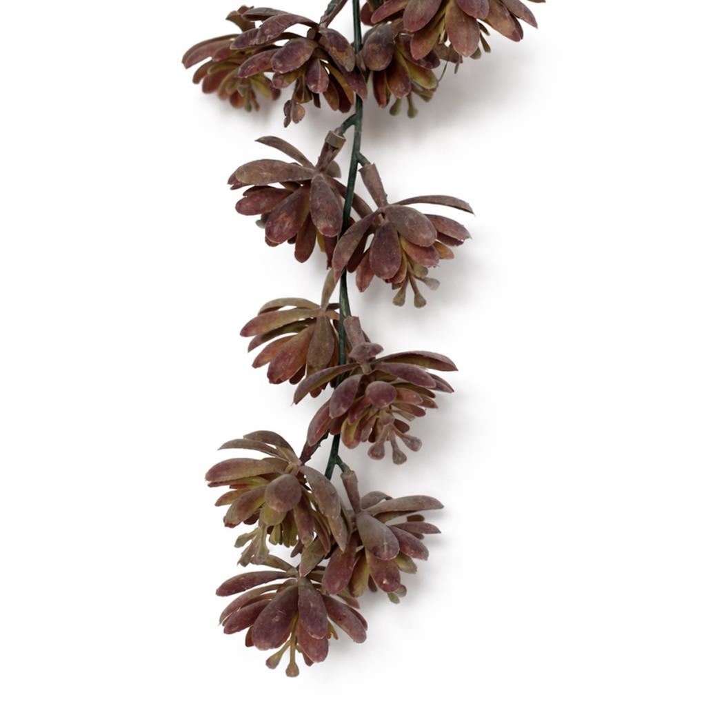 Pack of 6 x 70cm Artificial Trailing Sedum Succulent Plant Dusty Brown Hanging Faux Greenery