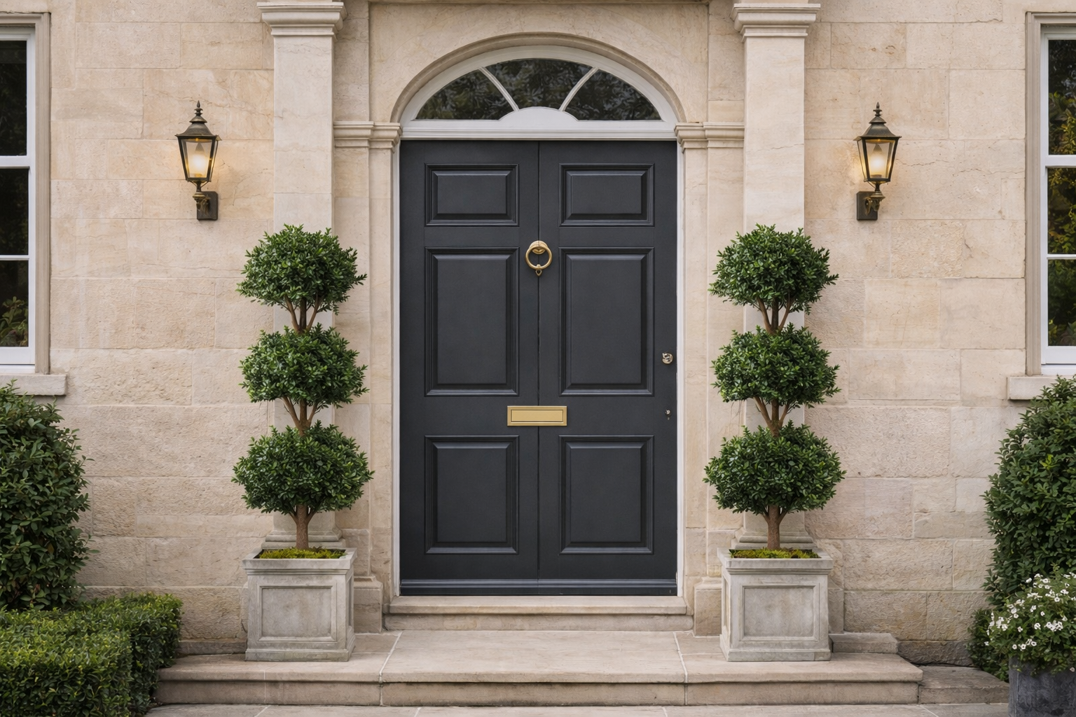Leaf 120cm Buxus Triple Artificial Tree UV Resistant Outdoor