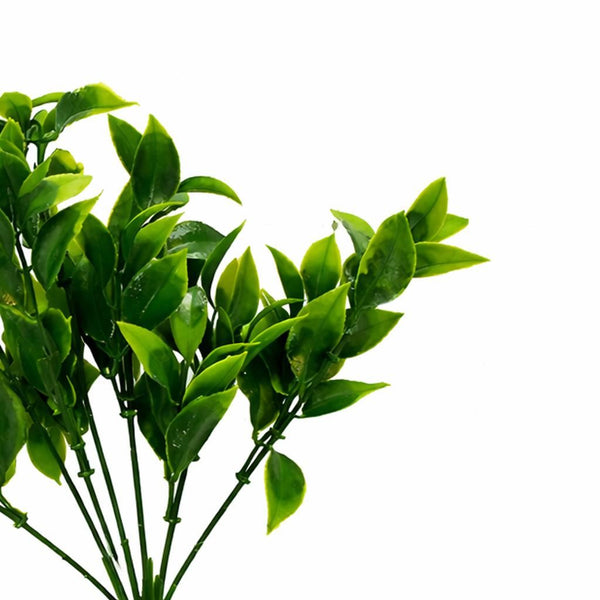 Pack of 6 x 30cm Artificial Boxwood Leaf Foliage Spray Stem