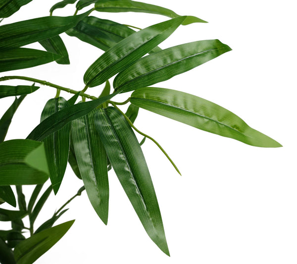 Artificial Bamboo Plants Trees Green 90cm Green Stem Silk Leaves