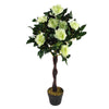 Artificial Cream Rose Tree Wedding Twisted Vine Detail 90cm (3ft) - Premium Quality