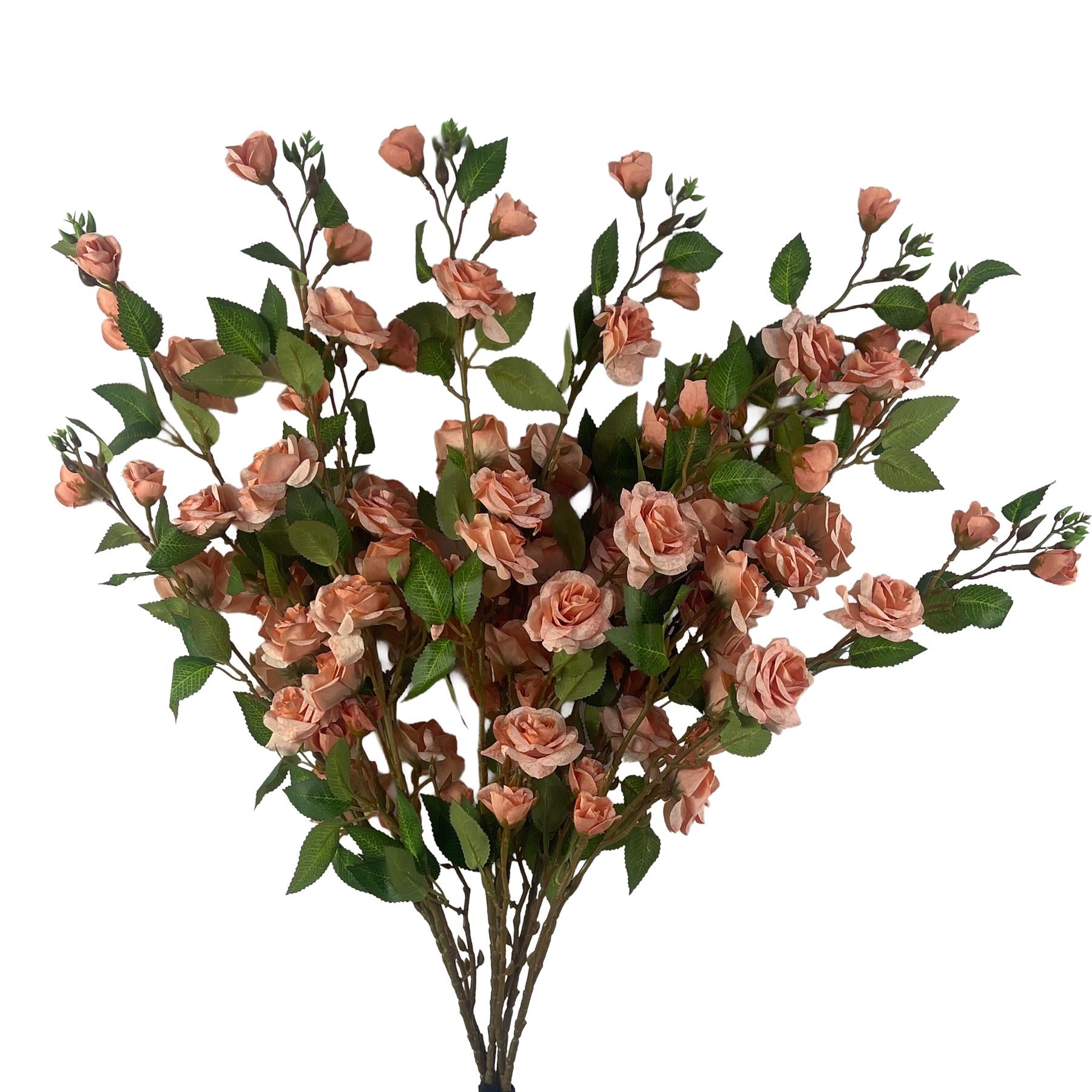 Pack of 6 x 90cm Artificial Pink Rose Stem
