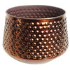 18cm Antique Copper Metal Planter by Leaf