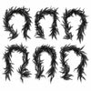 Pack of 6 x 180cm Black Artificial Fern Garland Hanging Foliage Decoration - Premium Quality