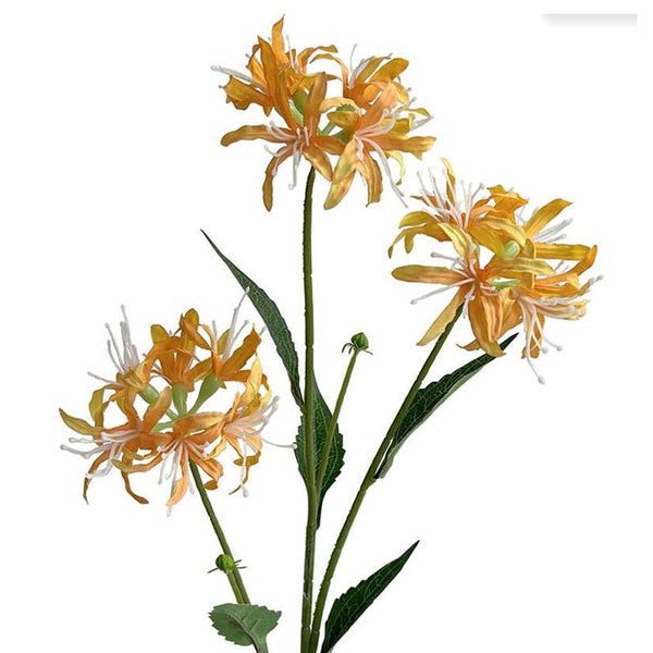 Pack of 6 x 72cm Artificial Yellow Spider Lily Stems