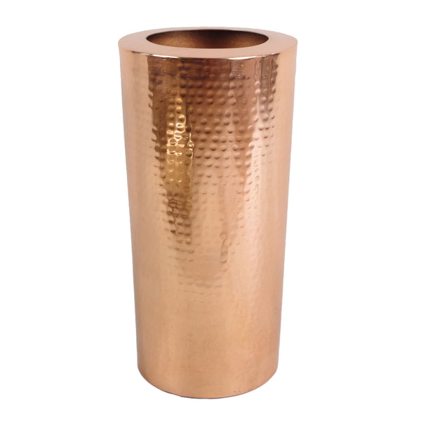 Botanik Metal Vase Large 15 x 30cm High Hammered Antique Copper Colour - Premium Quality
