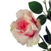 Pack of 6 x 80cm Artificial Pink Rose Stem - 18 flowers - Premium Quality