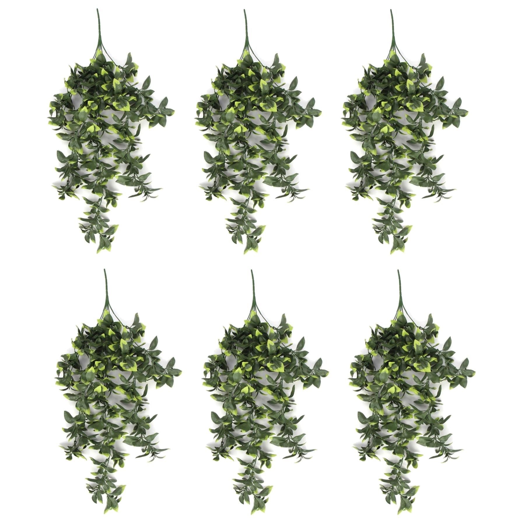 Pack of 6 x Hanging UV and Fire Resistant Artificial Pothos Plant 71cm - Premium Quality
