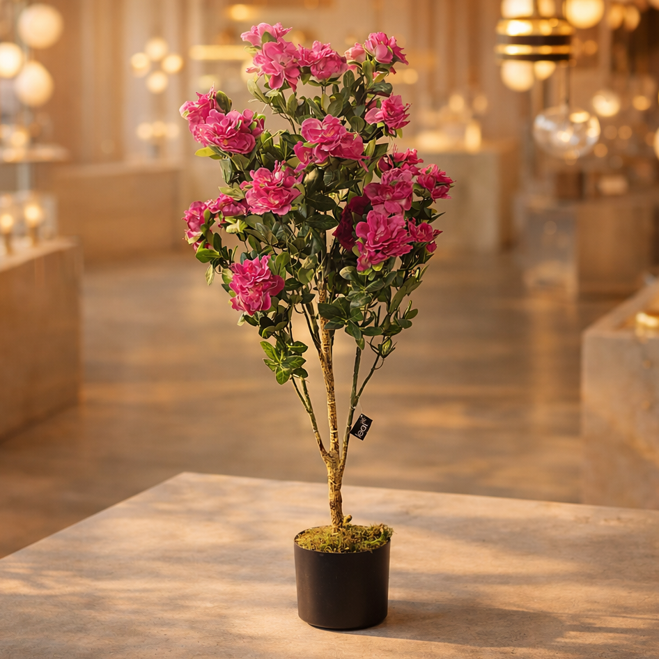 Artificial Blossom Tree Azalea Pink Plants 100cm