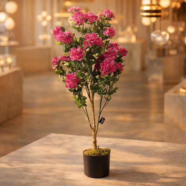 Artificial Blossom Tree Azalea Pink Plants 100cm
