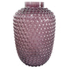 Glass Vase Mulberry Purple Bubble Glass Vase 30cm Botanik