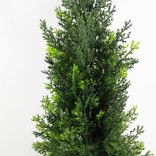 120cm Pair of Artificial Cedar Cypress Topiary UV Resistant - Premium Quality