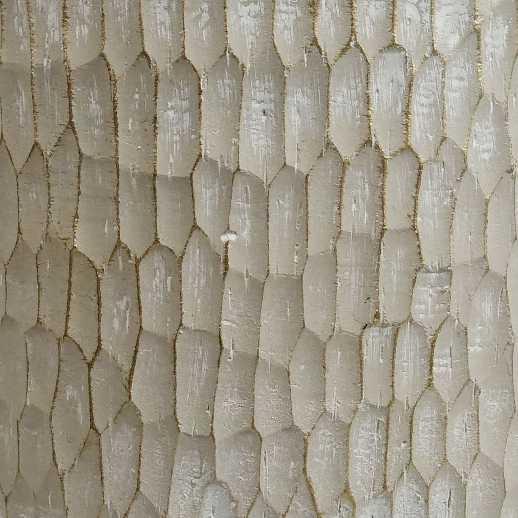 32cm x 29cm Brushed Gold Stone Effect Planter Composite Plant Pot