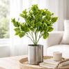 Pack of 6 x 32cm Artificial Leafy Foliage Stem Plant – Faux Green Decorative Fillers