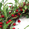 Christmas Mistletoe Leaf and Red Berry Floristry Wreath 60cm 24 inch Botanik