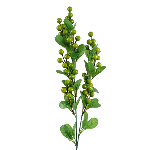 Artificial Foliage Green Berry Spray 70cm