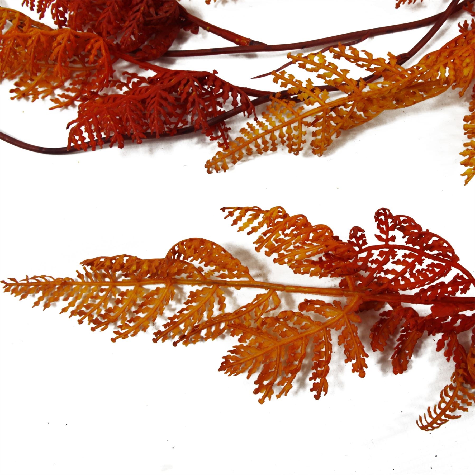 Artificial 100cm Hanging Maidenhair Fern Plant Autumn Orange