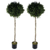 140cm Pair of Buxus Ball Artificial Tree UV Resistant Outdoor Topiary - Premium Quality