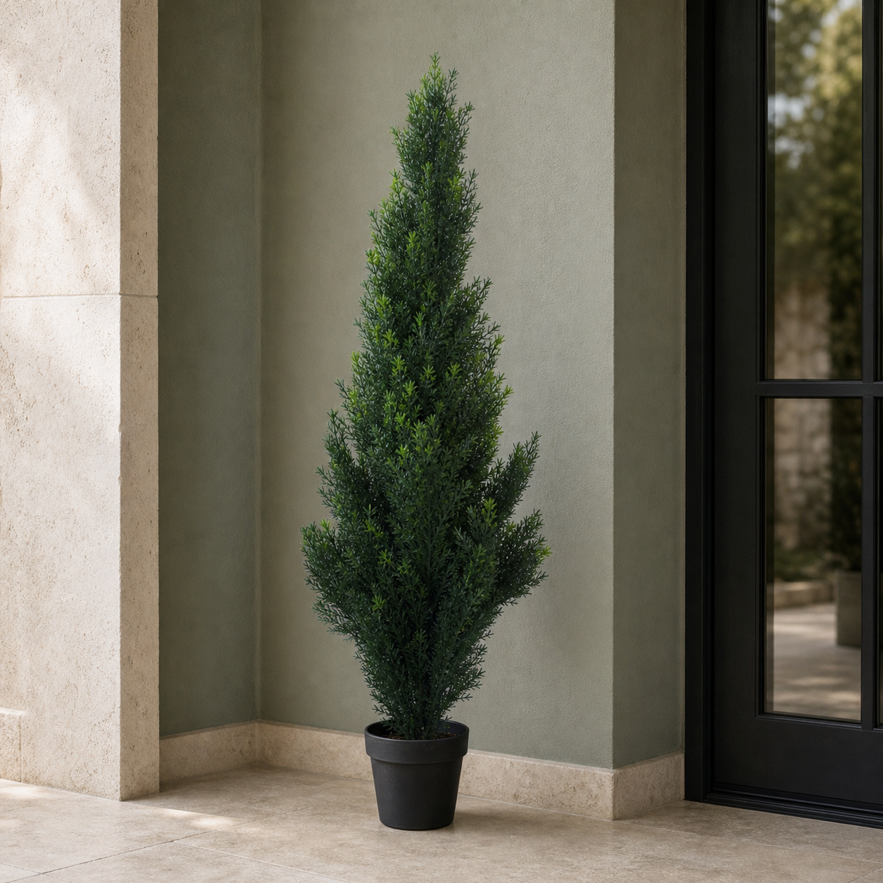 90cm UV Artificial Cedar Cypress Topiary UV Resistant