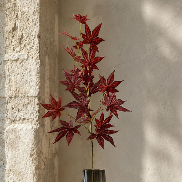 Pack of 6 x 90cm Artificial Red Japanese Maple Leaf Sprays