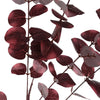 Pack of 6 x 100cm Artificial Eucalyptus Foliage Burgundy - Premium Quality