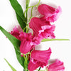 Pack of 6 x 100cm Trumpet Artificial Flower Stem Fuchsia Pink - Premium Quality
