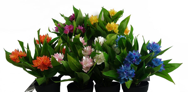 18cm Artificial Freesia Plant White Flowering - Premium Quality