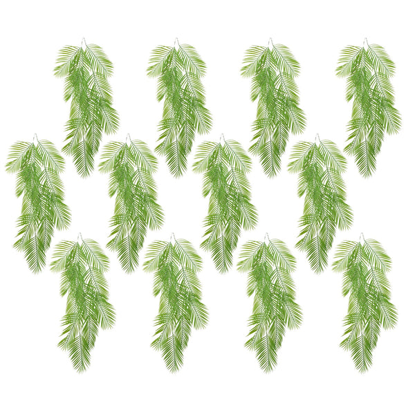 Pack of 12 x 120cm Artificial Hanging Palm Leaves Plant
