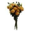 6 x 60cm Yellow Rose Artificial Flower Sprays - 24 Flowers 18 Buds - Premium Quality