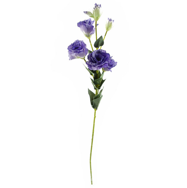 Artificial Flowers Purple Wild Rose Stem - 6 Flowers 80cm