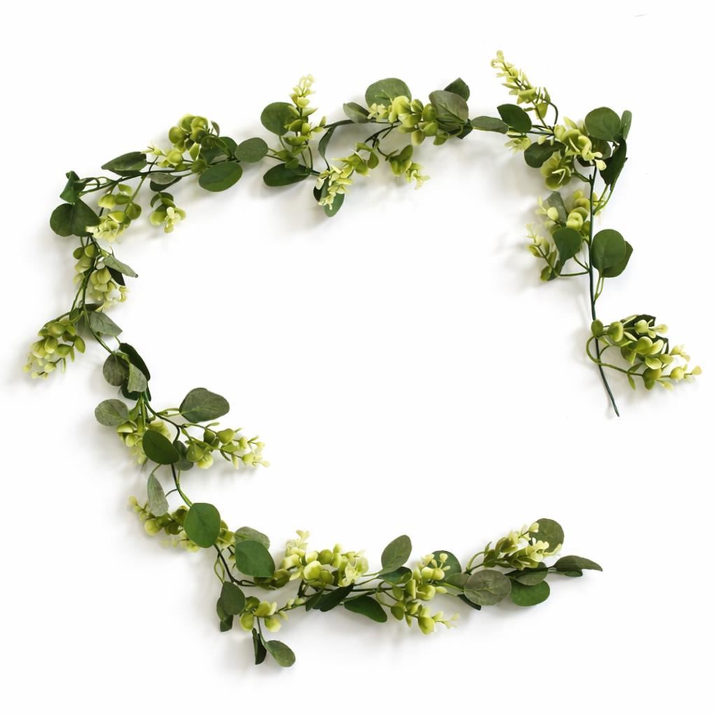 Pack of 6 x 160cm Artificial Eucalyptus Style Garland Trailing Hanging Plant Faux Greenery Vine - Premium Quality